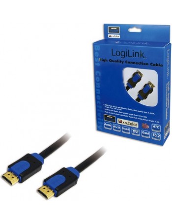 LogiLink CHB1115 cabo HDMI 15 m HDMI Type A (Standard) Preto, Azul