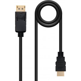 Nanocable 10.15.4303 adaptador de cabo de vídeo 3 m DisplayPort HDMI Type A (Standard) Preto