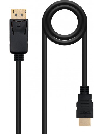 Nanocable 10.15.4303 adaptador de cabo de vídeo 3 m DisplayPort HDMI Type A (Standard) Preto