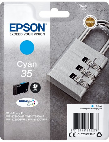 Epson Padlock C13T35824010 tinteiro Original Ciano 1 peça(s)