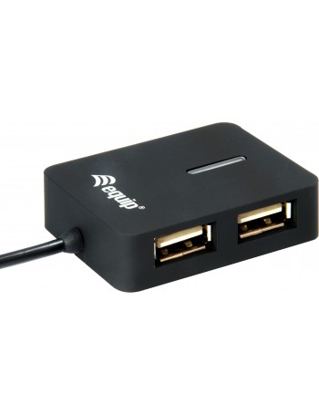 Equip 128952 hub de interface USB 2.0 480 Mbit s Preto