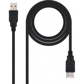 Nanocable 10.01.0203-BK cabo USB 1,8 m 2.0 USB A Preto