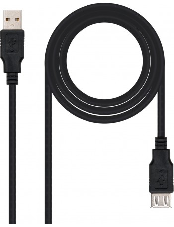 Nanocable 10.01.0203-BK cabo USB 1,8 m 2.0 USB A Preto