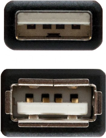 Nanocable 10.01.0203-BK cabo USB 1,8 m 2.0 USB A Preto