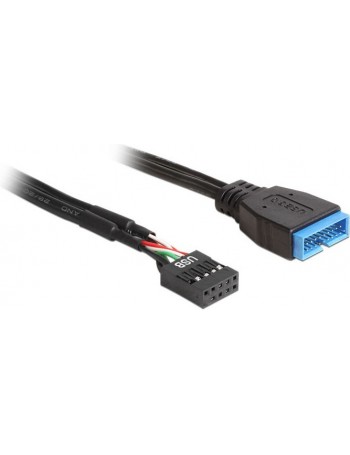 DeLOCK 83776 cabo de interface adaptador de género USB 3.0 USB 2.0 Preto