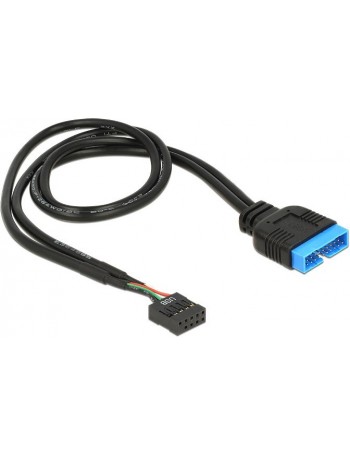 DeLOCK 83776 cabo de interface adaptador de género USB 3.0 USB 2.0 Preto