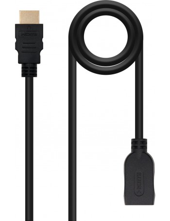 Nanocable HDMI, 2m cabo HDMI HDMI Type A (Standard) Preto