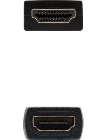 Nanocable HDMI, 2m cabo HDMI HDMI Type A (Standard) Preto