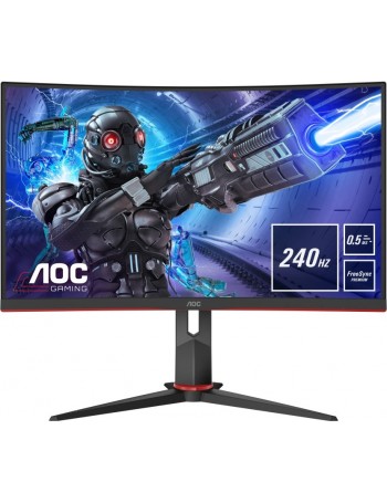 AOC C27G2ZU BK monitor de ecrã 68,6 cm (27") 1920 x 1080 pixels Full HD LED Preto, Vermelho