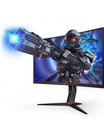 AOC C27G2ZU BK monitor de ecrã 68,6 cm (27") 1920 x 1080 pixels Full HD LED Preto, Vermelho