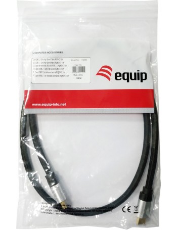 Equip 119382 cabo HDMI 3 m HDMI Type A (Standard) Preto, Prateado