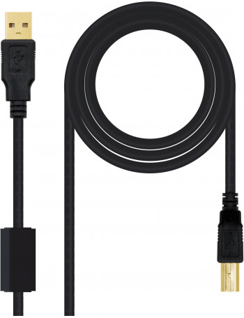 Nanocable 10.01.1203 cabo USB 3 m 2.0 USB A USB B Preto