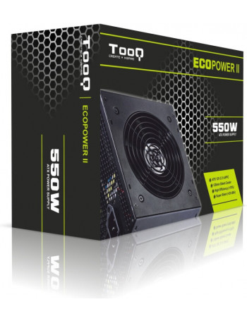 TooQ TQEP-550SP fonte de alimentação 550 W 20+4 pin ATX ATX Preto