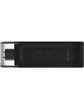 Kingston Technology DataTraveler 70 unidade de memória USB 64 GB USB Type-C 3.2 Gen 1 (3.1 Gen 1) Preto