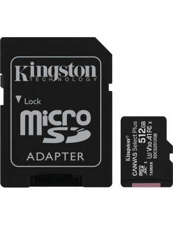 Kingston Technology Canvas Select Plus cartão de memória 512 GB SDXC UHS-I Classe 10