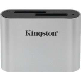 Kingston Technology Workflow SD Reader leitor de cartões USB 3.2 Gen 1 (3.1 Gen 1) Preto, Prateado