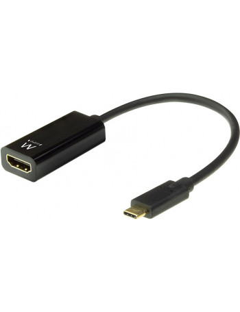 Ewent EW9823 adaptador de cabo de vídeo 0,15 m USB Type-C HDMI Type A (Standard) Preto