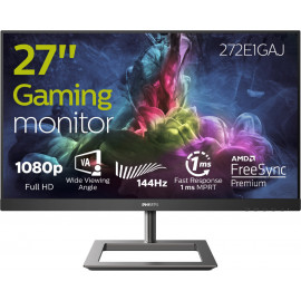 Philips E Line 272E1GAJ 00 monitor de ecrã 68,6 cm (27") 1920 x 1080 pixels Full HD LCD Preto, Cromado