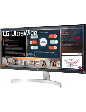 LG 29WN600-W monitor de ecrã 73,7 cm (29") 2560 x 1080 pixels UltraWide Full HD LED Prateado