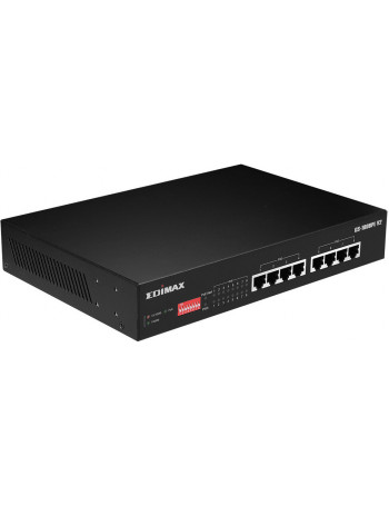 Edimax GS-1008PL V2 switch de rede Gerido L2 Gigabit Ethernet (10 100 1000) Power over Ethernet (PoE) 1U Preto