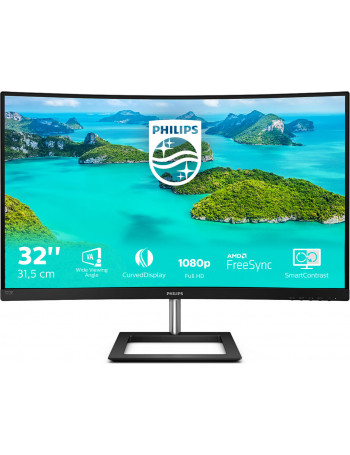 Philips E Line 322E1C 00 LED display 80 cm (31.5") 1920 x 1080 pixels Full HD LCD Preto