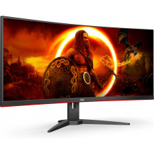 AOC G2 CU34G2XE BK monitor de ecrã 86,4 cm (34") 3440 x 1440 pixels Preto, Vermelho