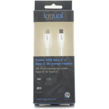 iggual IGG317365 cabo USB 1 m 3.2 Gen 1 (3.1 Gen 1) USB C Branco