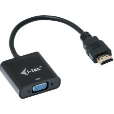 i-tec HDMI2VGAADA adaptador de cabo de vídeo 0,15 m HDMI VGA Preto