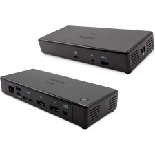 i-tec TB3CDUALDPDOCKPD base & duplicador de portas Com fios Thunderbolt 3 Preto