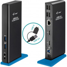 i-tec U3DUALHDMIDOCK base & duplicador de portas Com fios USB 3.2 Gen 1 (3.1 Gen 1) Type-A Preto