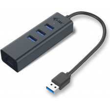 i-tec Metal U3METALG3HUB hub de interface USB 3.2 Gen 1 (3.1 Gen 1) Type-A 5000 Mbit s Cinzento