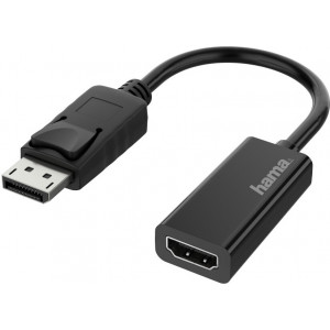 Hama 00200335 adaptador de cabo de vídeo DisplayPort HDMI Preto