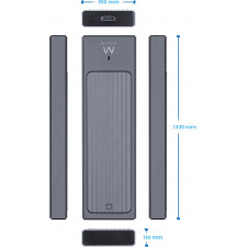 Ewent EW7022 Caixa para Discos Rígidos Compartimento SSD Cinzento M.2