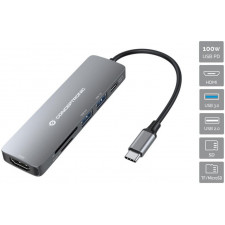 Conceptronic DONN11G base & duplicador de portas Com fios USB 3.2 Gen 1 (3.1 Gen 1) Type-C Cinzento