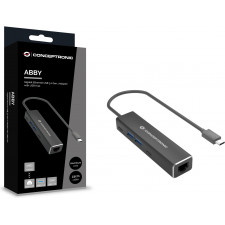 Conceptronic ABBY13B base & duplicador de portas Com fios USB 3.2 Gen 1 (3.1 Gen 1) Type-C Cinzento