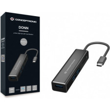 Conceptronic DONN08B base & duplicador de portas USB 3.2 Gen 1 (3.1 Gen 1) Type-C Preto