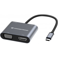 Conceptronic DONN16G Com fios USB 3.2 Gen 1 (3.1 Gen 1) Type-C Cinzento