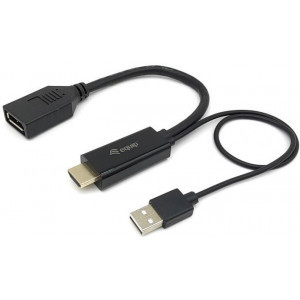 Equip 119039 adaptador de cabo de vídeo 0,15 m HDMI Type A (Standard) DisplayPort Preto