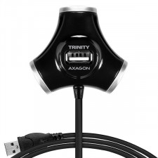 Axagon HUE-X3B hub de interface USB 2.0 480 Mbit s Preto