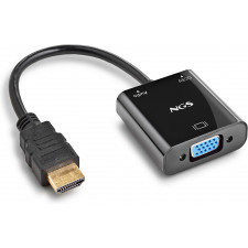 NGS CHAMALEON 0,15 m HDMI Type A (Standard) VGA (D-Sub) + 3.5mm + Micro-USB Type B Preto