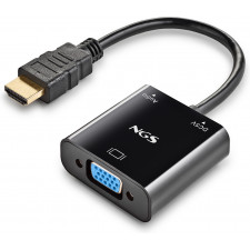 NGS CHAMALEON 0,15 m HDMI Type A (Standard) VGA (D-Sub) + 3.5mm + Micro-USB Type B Preto