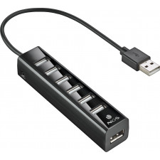 NGS IHUB7 TINY USB 2.0 480 Mbit s Preto