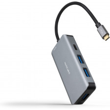 Nanocable 10.16.1005 hub de interface USB 3.2 Gen 1 (3.1 Gen 1) Type-C 5000 Mbit s Cinzento