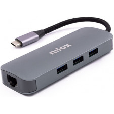 Nilox DOCKING STAT HDMI VGA PD ETH 3USB Acoplamento USB 3.2 Gen 1 (3.1 Gen 1) Type-C Alumínio