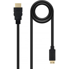 Nanocable 10.15.0902 cabo HDMI 1,8 m HDMI Type A (Standard) HDMI Type C (Mini) Preto