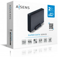 AISENS ASE-3530B Caixa para Discos Rígidos Caixa de disco rígido Preto 3.5"