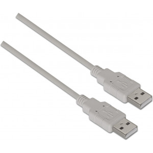 AISENS A101-0021 cabo USB 1 m USB 2.0 USB A Bege