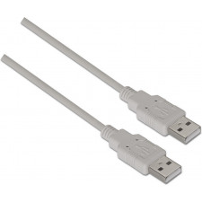 AISENS A101-0021 cabo USB 1 m USB 2.0 USB A Bege