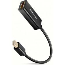 Axagon RVDM-HI14N adaptador de cabo de vídeo 0,15 m Mini DisplayPort HDMI Preto