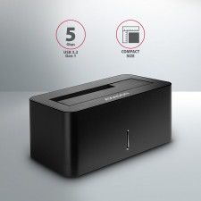 Axagon ADSA-SN Docking Station para Discos Rígidos USB 3.2 Gen 1 (3.1 Gen 1) Type-A Preto